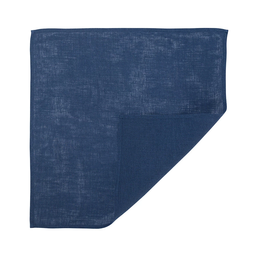 Салфетка сервировочная Tkano Essential 45х45 см, 100% стираный лен, синяя