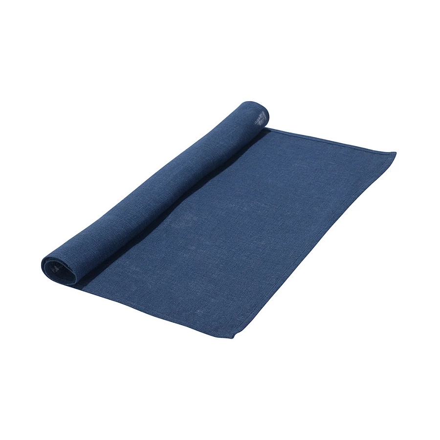 Салфетка сервировочная Tkano Essential 45х45 см, 100% стираный лен, синяя