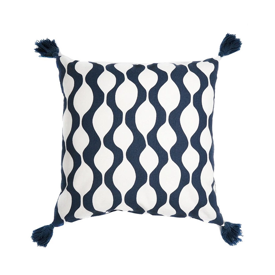 Чехол с кисточками для подушки Tkano Cuts&Pieces, 45х45 см, 100% хлопок, мультиколор