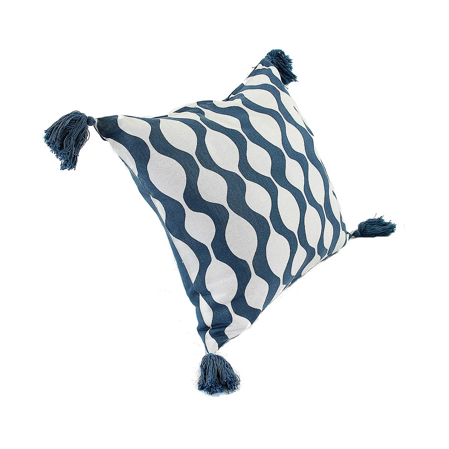 Чехол с кисточками для подушки Tkano Cuts&Pieces, 45х45 см, 100% хлопок, мультиколор