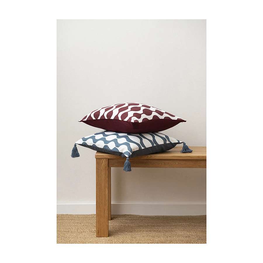 Чехол с кисточками для подушки Tkano Cuts&Pieces, 45х45 см, 100% хлопок, мультиколор