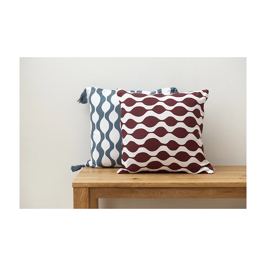 Чехол с кисточками для подушки Tkano Cuts&Pieces, 45х45 см, 100% хлопок, мультиколор