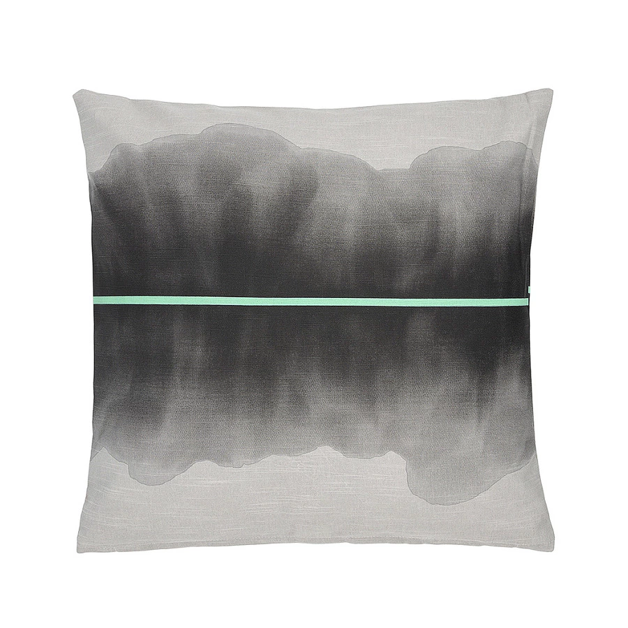 Чехол для подушки Tkano Slow Motion, 45х45 см, 100% хлопок, мятный