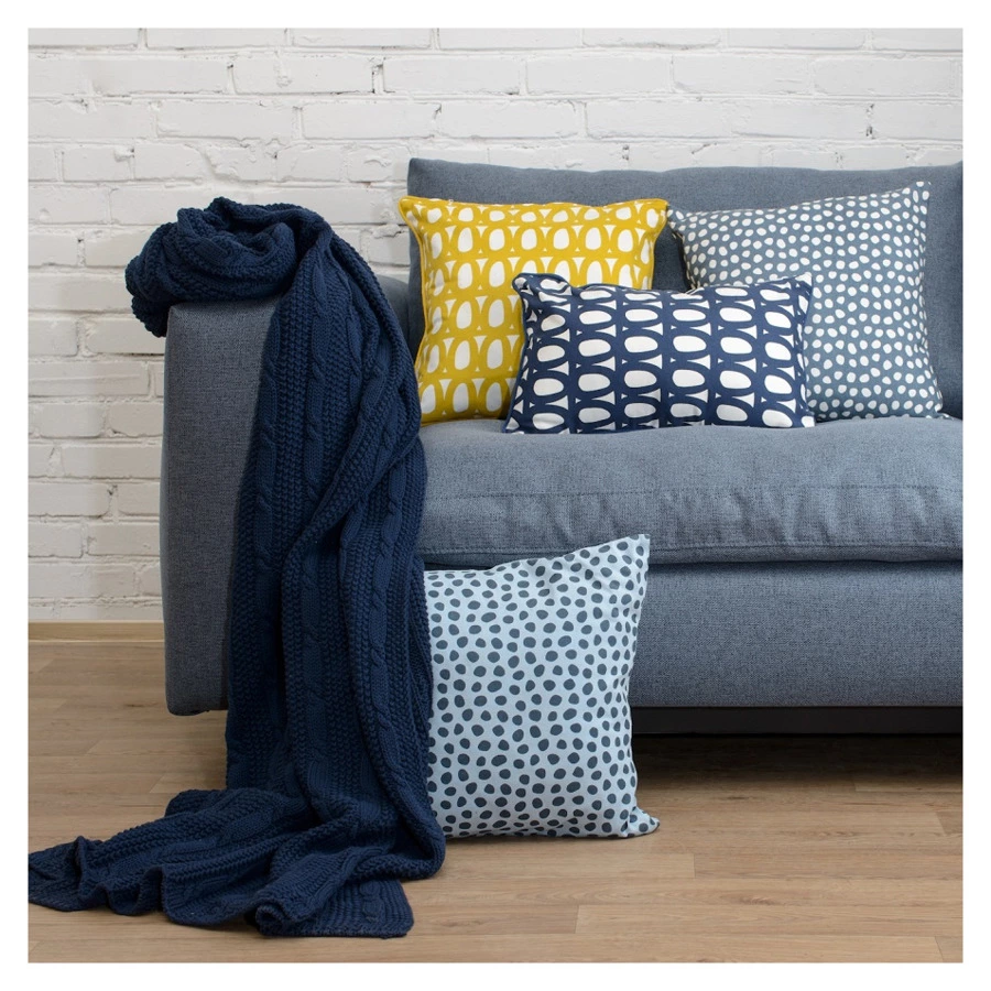 Чехол для подушки Tkano Cuts&Pieces Twirl, 45х45 см, 100% хлопок, горчичный