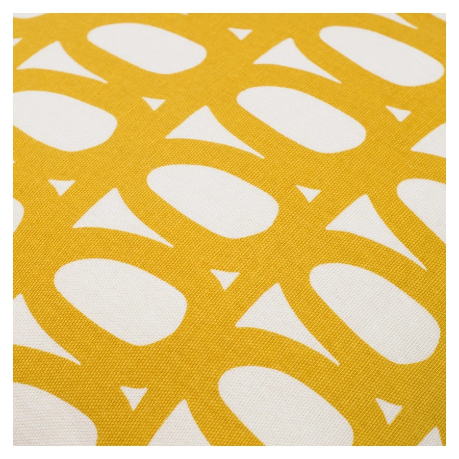 Чехол для подушки Tkano Cuts&Pieces Twirl, 45х45 см, 100% хлопок, горчичный