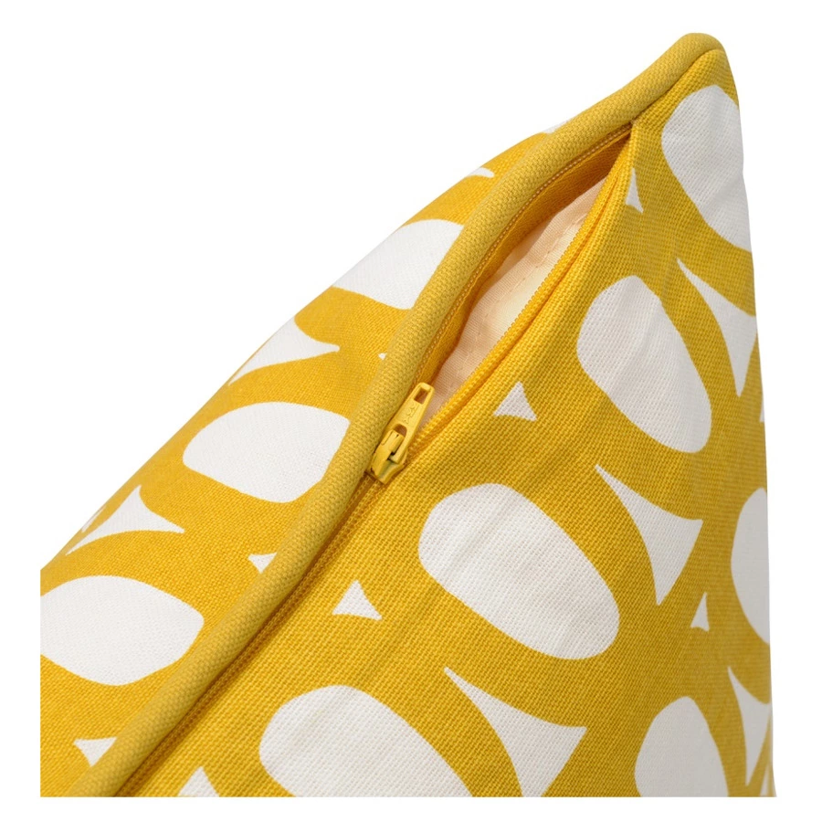 Чехол для подушки Tkano Cuts&Pieces Twirl, 45х45 см, 100% хлопок, горчичный