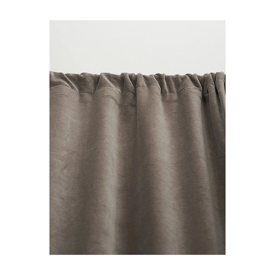 Штора Tkano Essential 150х290 см, 100% хлопковый бархат, серая