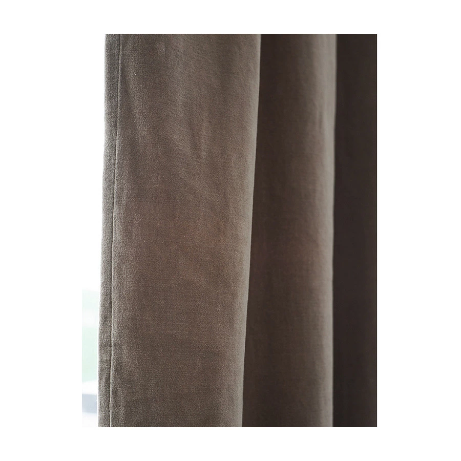 Штора Tkano Essential 150х290 см, 100% хлопковый бархат, серая