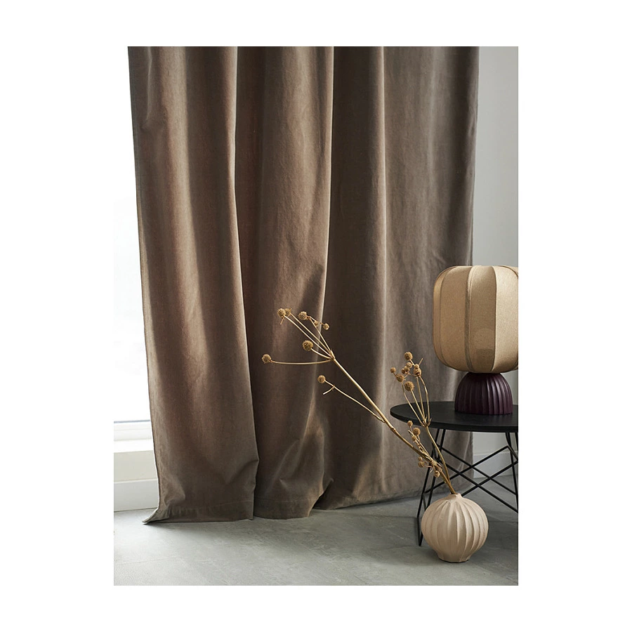 Штора Tkano Essential 150х290 см, 100% хлопковый бархат, серая