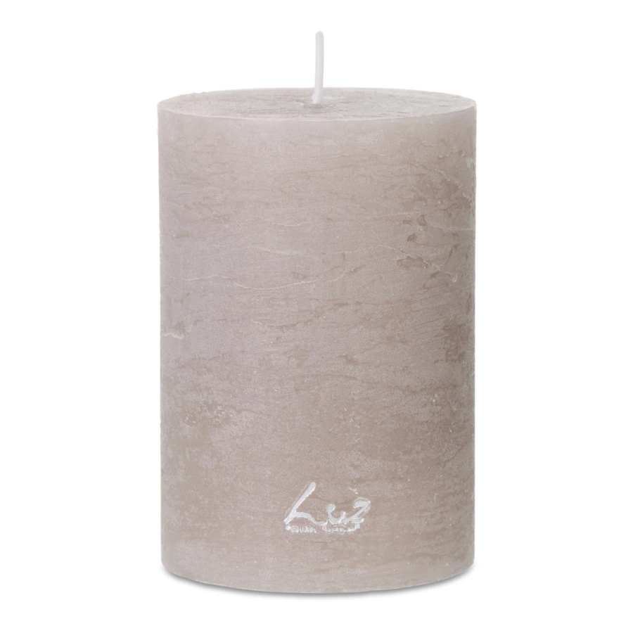 Свеча цилиндрическая Luz Your Senses Рустик 7 см, h10 см, пудровая