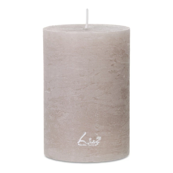 Свеча цилиндрическая Luz Your Senses Рустик 7 см, h10 см, пудровая