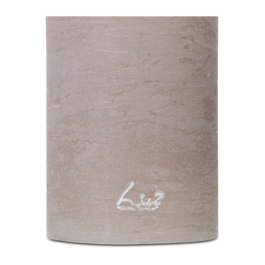 Свеча цилиндрическая Luz Your Senses Рустик 7 см, h10 см, пудровая