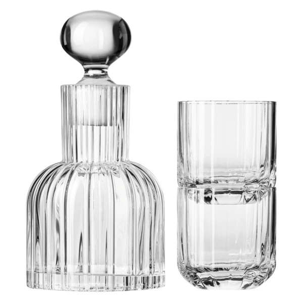 Набор из графина 650 мл и 2 стакана для виски 300 мл Krosno Винтаж, стекло