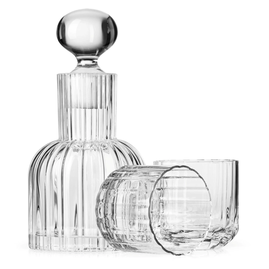 Набор из графина 650 мл и 2 стакана для виски 300 мл Krosno Винтаж, стекло