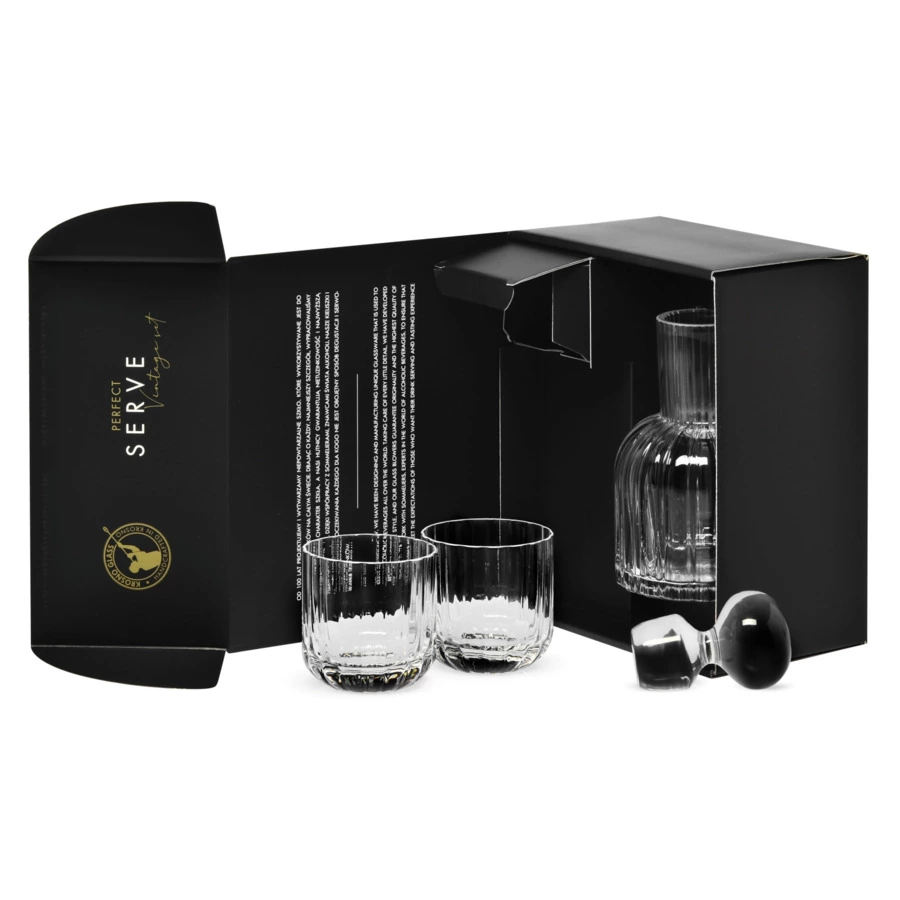 Набор из графина 650 мл и 2 стакана для виски 300 мл Krosno Винтаж, стекло