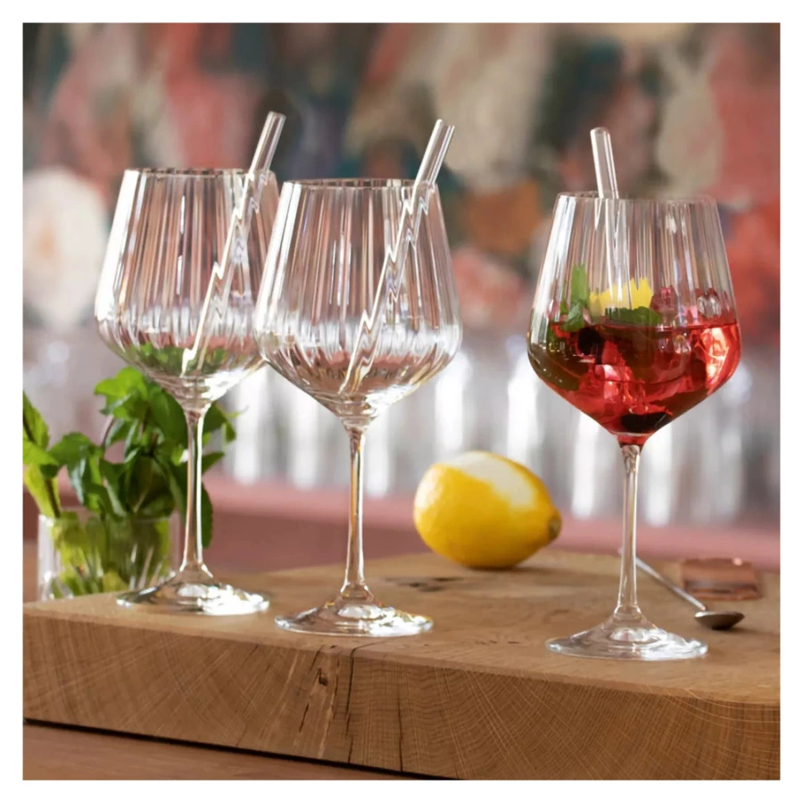 Набор бокалов Gin Tonic с трубочками и щеткой Nachtmann TASTES GOOD 640 мл, 4 шт, п/к