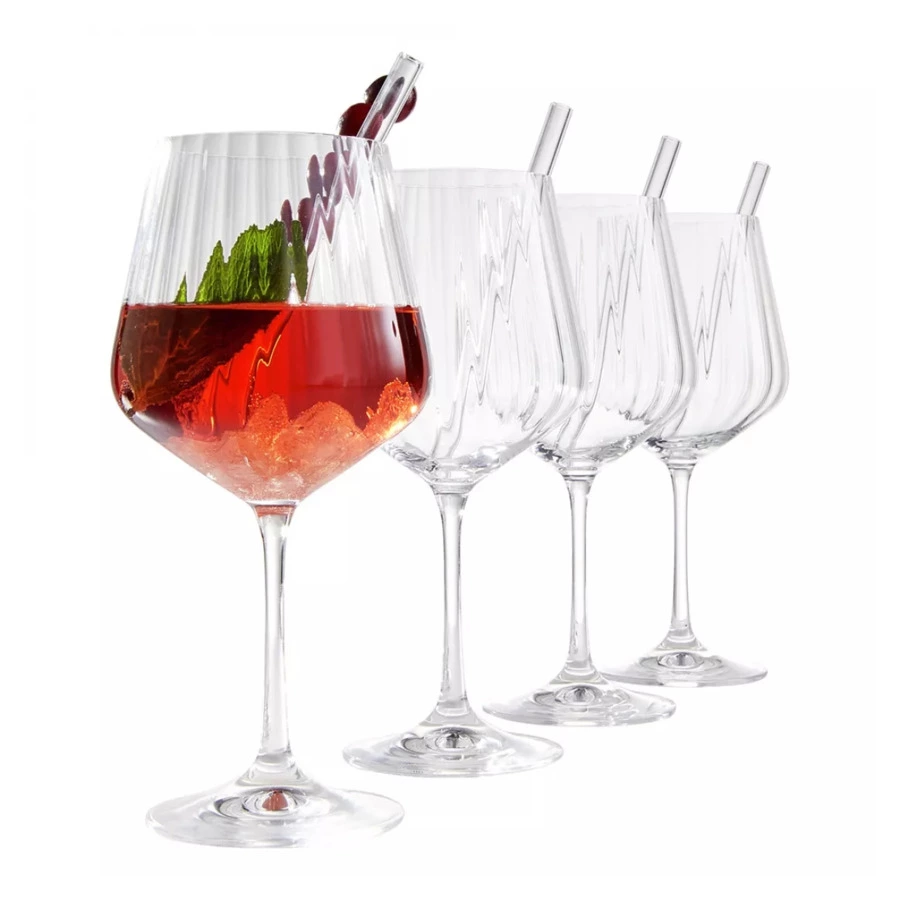 Набор бокалов Gin Tonic с трубочками и щеткой Nachtmann TASTES GOOD 640 мл, 4 шт, п/к