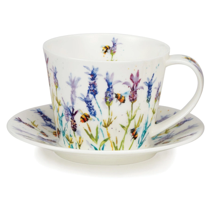 Блюдце для чашки чайной Dunoon Пчелки труженицы Айлей 16 см, фарфор костяной