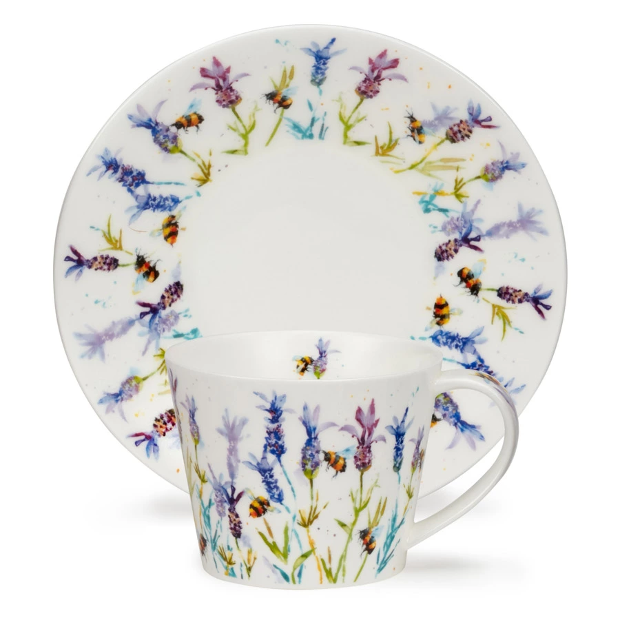 Блюдце для чашки чайной Dunoon Пчелки труженицы Айлей 16 см, фарфор костяной