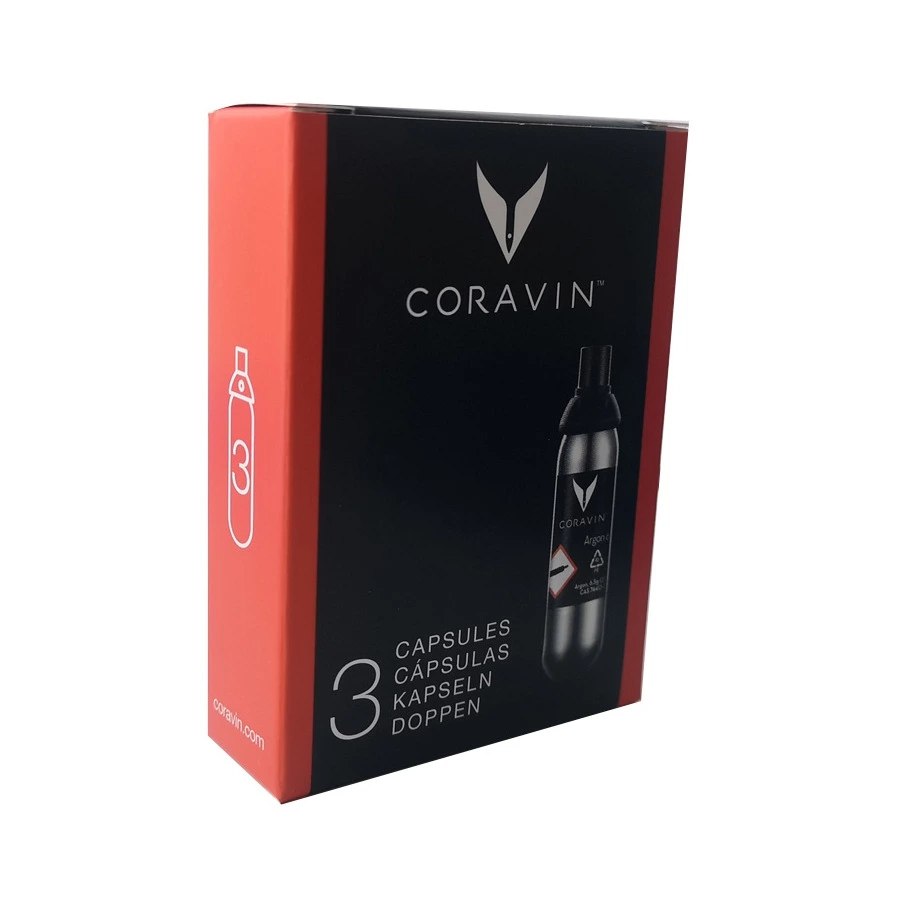 Набор капсул с газом Аргон для Coravin 9,5х6,5х2,5 см, 3шт