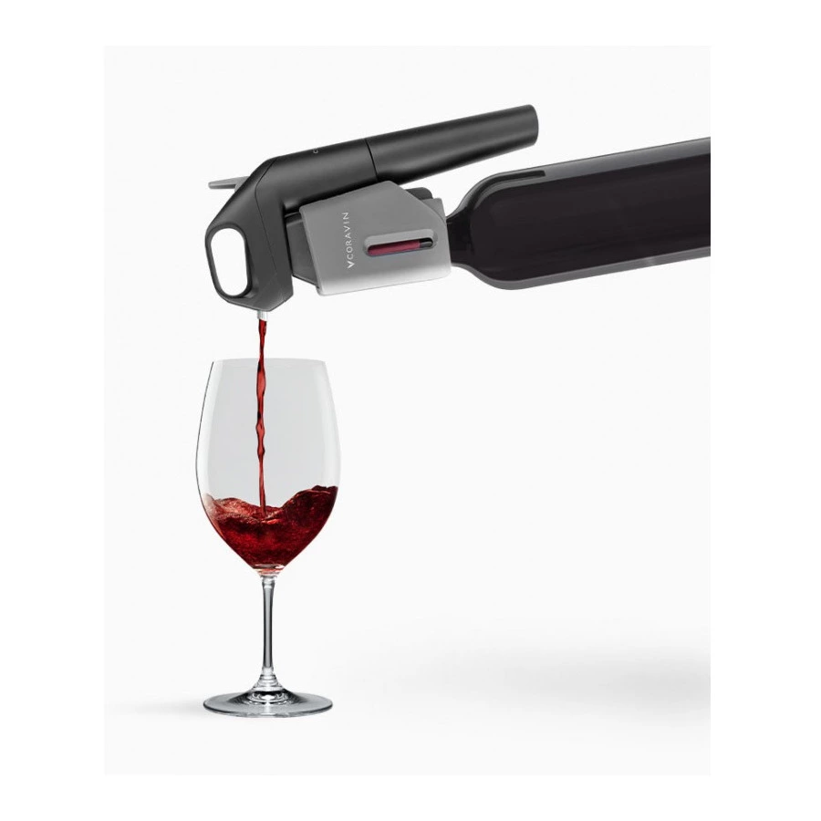 Система сохранения вина с чехлом для бутылки Coravin Model Three Pro 24х11х6 см, пластик, черная