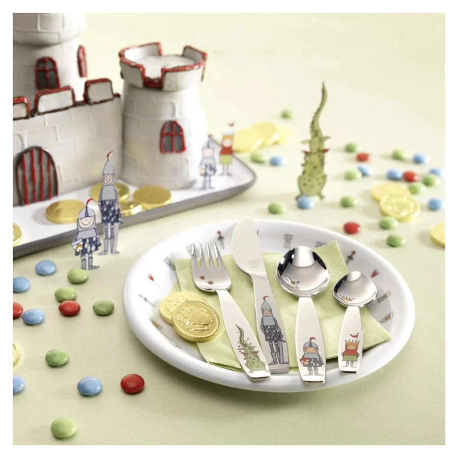 Набор детских столовых приборов Zwilling Экберт, 4 предмета, декор, сталь нержавеющая