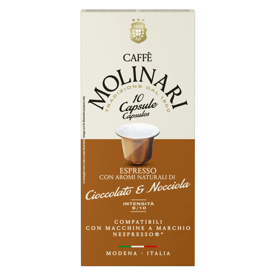 Кофе в капсулах Caffe Molinari Лесной орех Шоколад 10 шт
