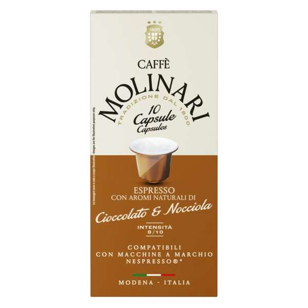Кофе в капсулах Caffe Molinari Лесной орех Шоколад 10 шт