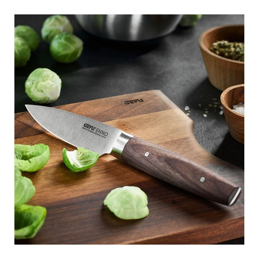 Нож для овощей Gefu ENNO 9,5 см, рукоять орех