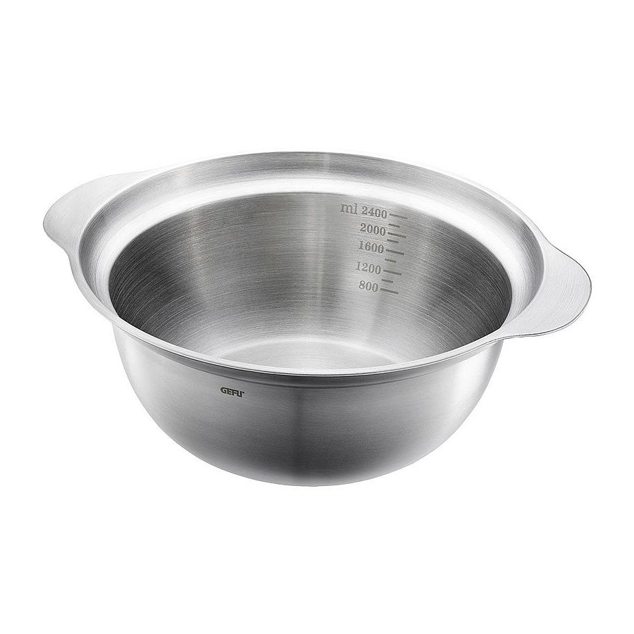 Миска с ручками и мерной шкалой Gefu PREMIO, 2,4 л, сталь нержавеющая