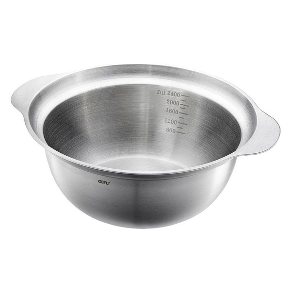 Миска с ручками и мерной шкалой Gefu PREMIO, 2,4 л, сталь нержавеющая