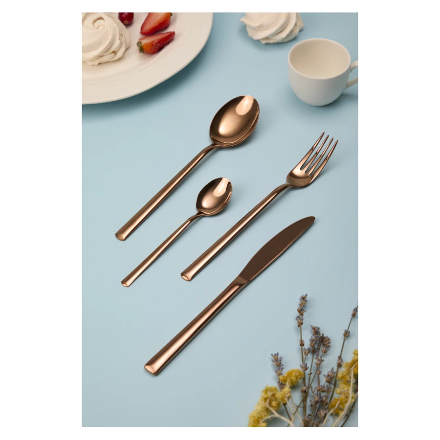 Набор столовых приборов Pintinox Синтезис на 6 персон 24 предмета, сталь нержавеющая, медный, п/к