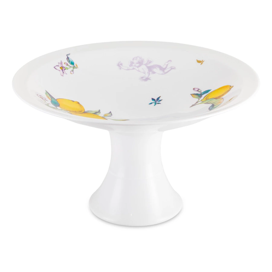 Ваза для фруктов ИФЗ Молодежная Лимоны 26х16,2 см, фарфор твердый