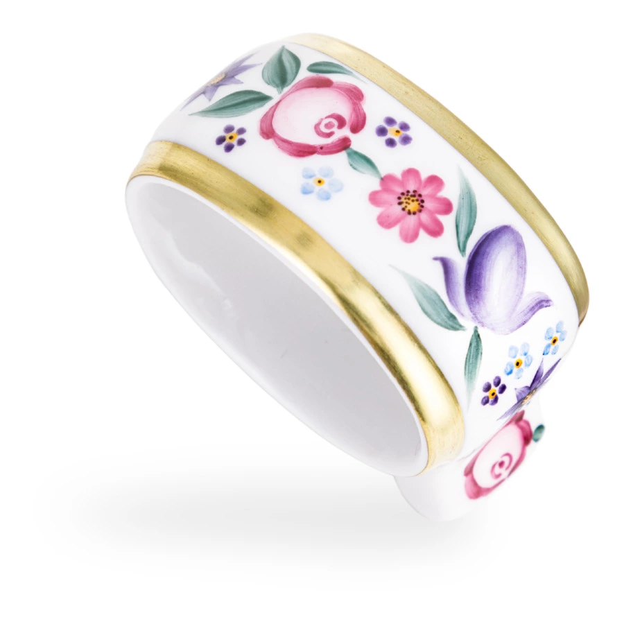 Кольцо для салфеток ИФЗ Молодежное Воспоминание 3х5,7х5 см, фарфор твердый