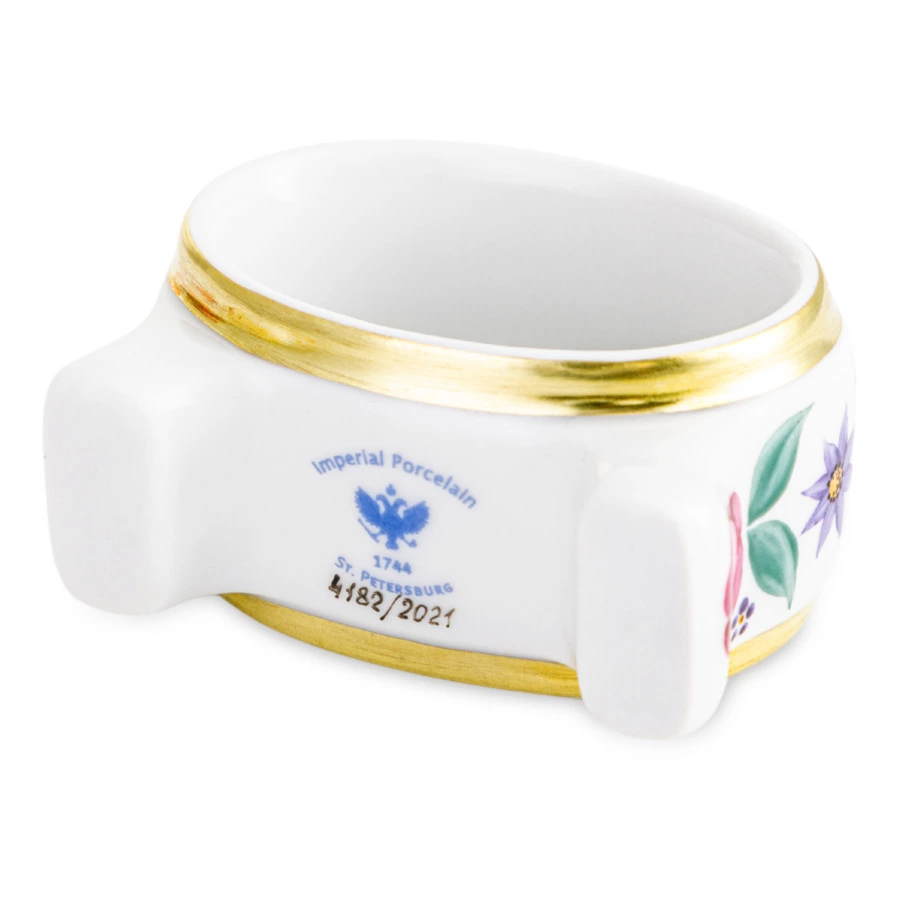 Кольцо для салфеток ИФЗ Молодежное Воспоминание 3х5,7х5 см, фарфор твердый