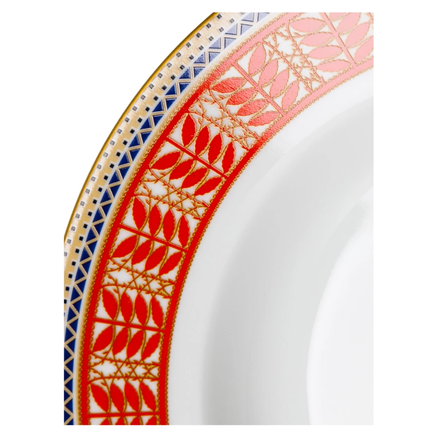 Тарелка суповая ИФЗ Глубокая Русский стиль 22см, 220 мл, фарфор твердый