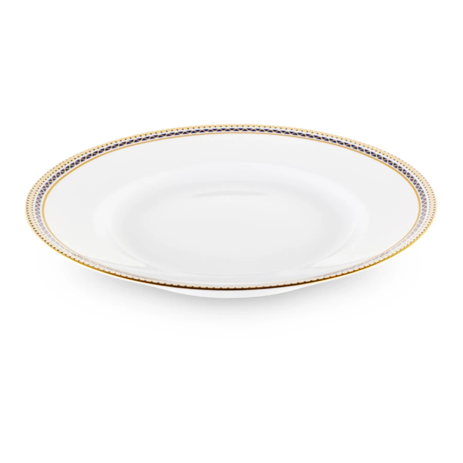 Тарелка обеденная ИФЗ Гладкая Русский стиль 20 см, фарфор твердый