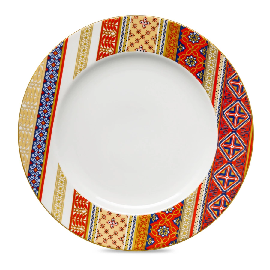 Тарелка обеденная ИФЗ Гладкая Русский стиль 27 см, фарфор твердый