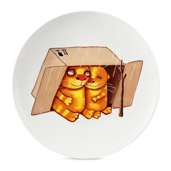 Тарелка декоративная ИФЗ Эллипс Вася Ложкин. Рай в шалаше 19,5 см, фарфор твердый, п/к