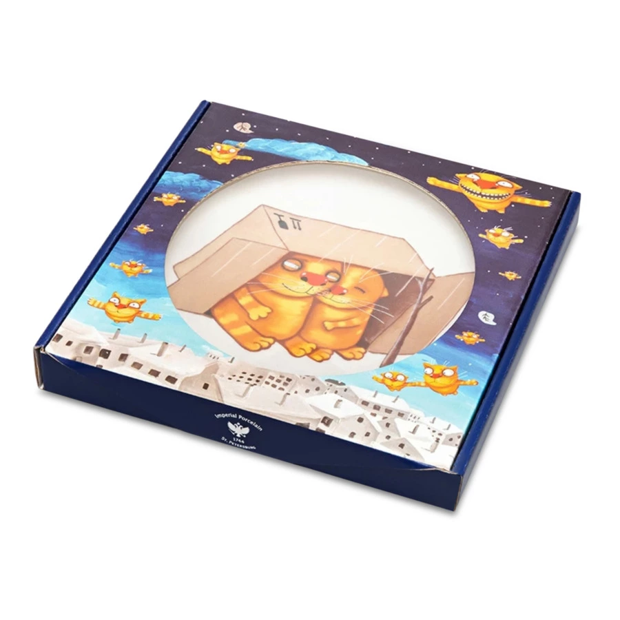 Тарелка декоративная ИФЗ Эллипс Вася Ложкин. Рай в шалаше 19,5 см, фарфор твердый, п/к