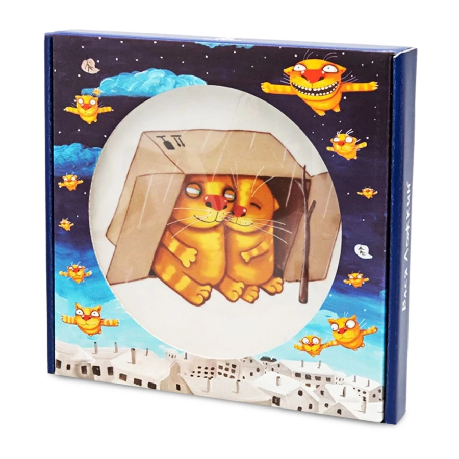 Тарелка декоративная ИФЗ Эллипс Вася Ложкин. Рай в шалаше 19,5 см, фарфор твердый, п/к