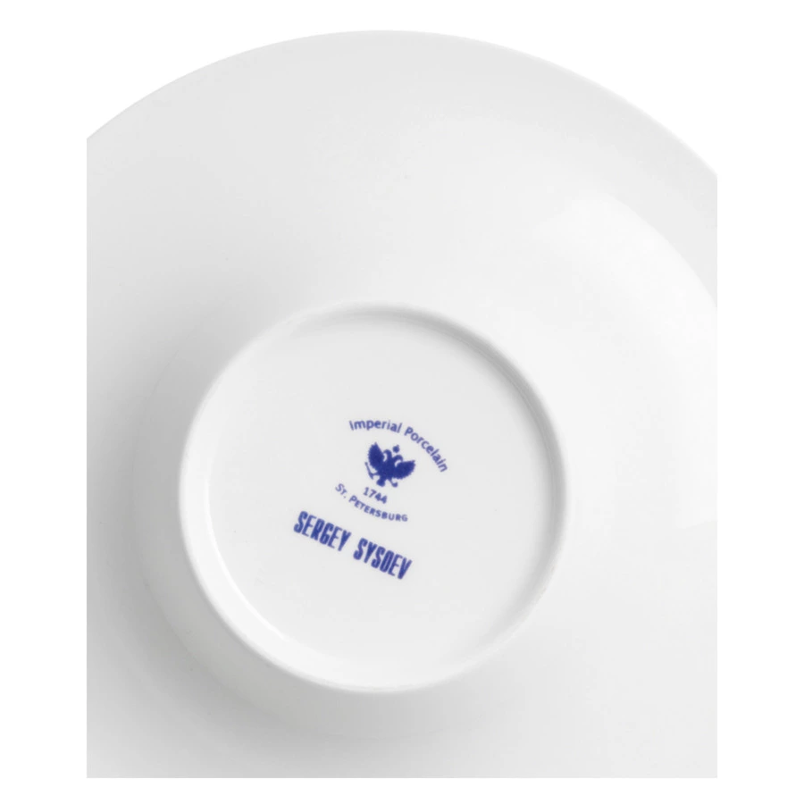 Чашка чайная с блюдцем ИФЗ Юлия Сысоев. Волшебный сад IV 210 мл, фарфор костяной, п/к