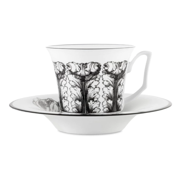 Чашка чайная с блюдцем ИФЗ Юлия Сысоев. Волшебный сад IV 210 мл, фарфор костяной, п/к