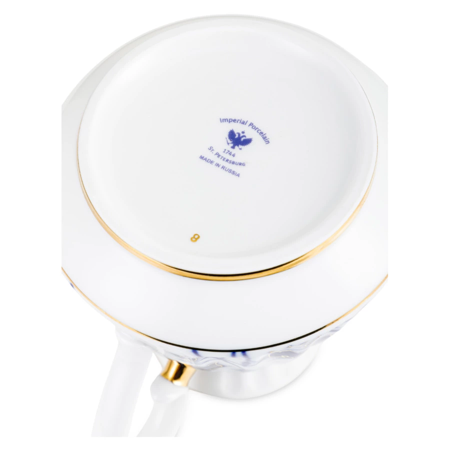 Чайник заварочный ИФЗ Лучистая Колокольчики 750 мл, фарфор твердый