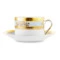 Чашка с блюдцем для завтрака ИФЗ Richelieu Orsay gris Ciel 300 мл, фарфорт твердый