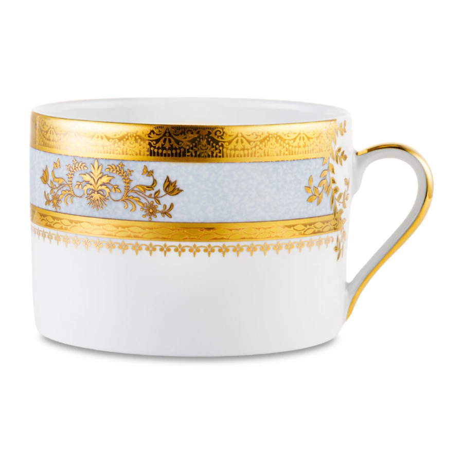 Чашка с блюдцем для завтрака ИФЗ Richelieu Orsay gris Ciel 300 мл, фарфорт твердый