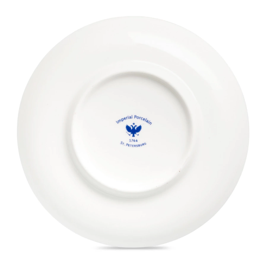 Чашка кофейная с блюдцем ИФЗ Ландыш Люби 180 мл, фарфорт костяной