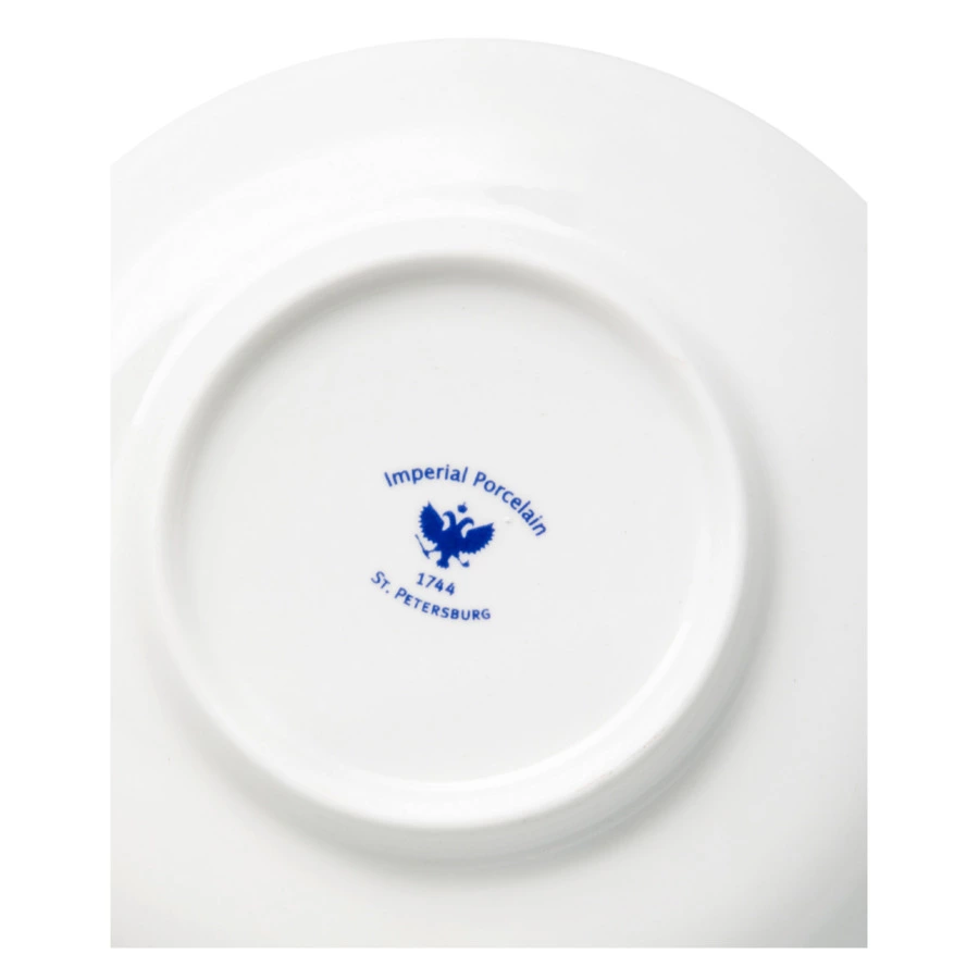 Чашка кофейная с блюдцем ИФЗ Ландыш Люби 180 мл, фарфорт костяной