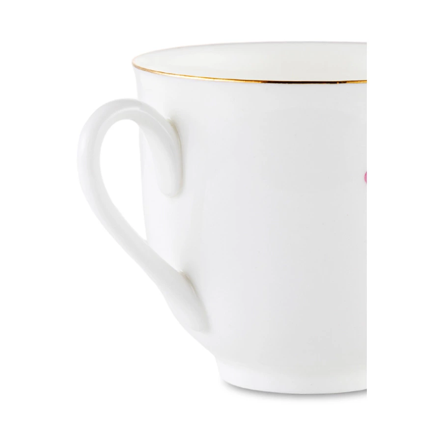 Чашка кофейная с блюдцем ИФЗ Ландыш Люби 180 мл, фарфорт костяной