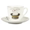 Чашка кофейная с блюдцем ИФЗ Ландыш Фокус Счастье 180 мл, фарфор костяной